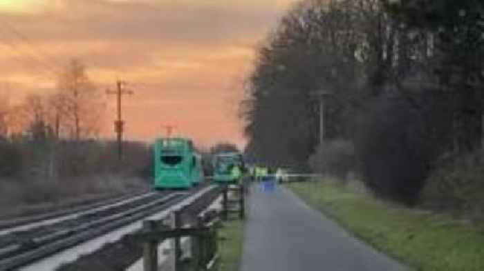 Pedestrian struck on guided busway