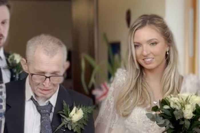 Staffordshire bride walks down aisle with dying dad after planning wedding in 24 hours