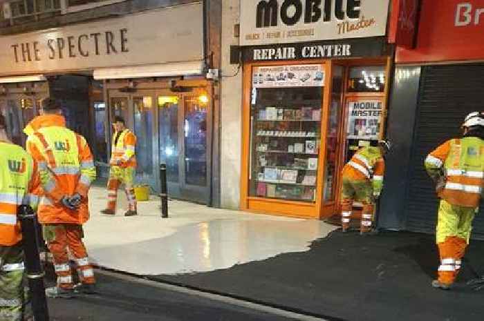 Resurfaced town centre street gets final coating ahead of Cheltenham Festival