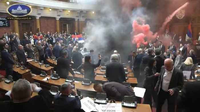 At least 3 Serbian lawmakers injured in parliament melee