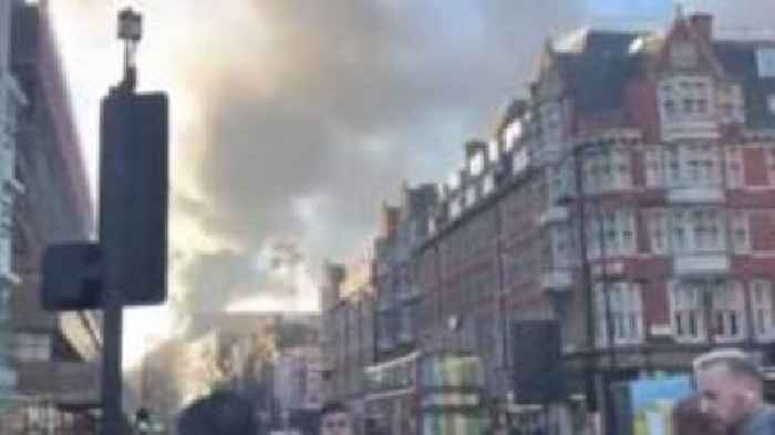 Watch: Plumes of smoke above London after fire