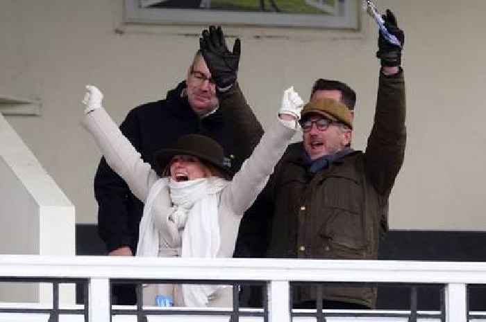 Celebrity owners Christian and Geri Horner in the Cheltenham Festival spotlight