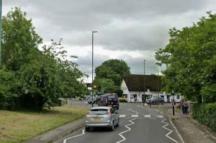 Crash blocked busy road by supermarket and leaves traffic queuing