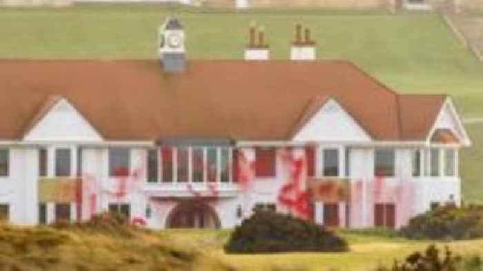 Trump Turnberry vandalised by pro- Palestine group