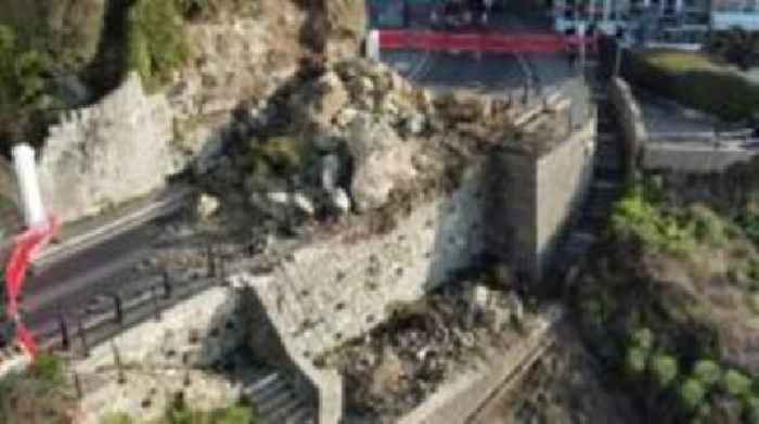 'Significant rockfall' closes Isle of Wight roads