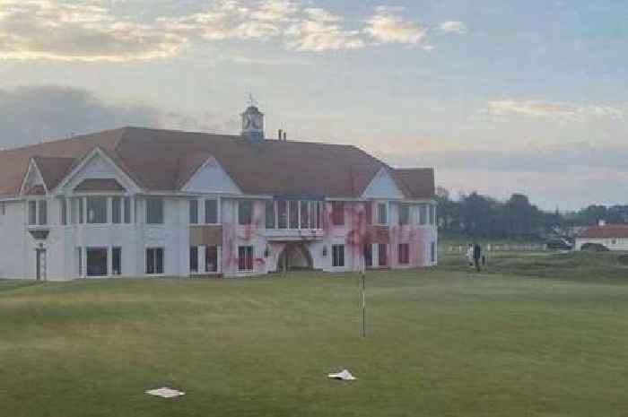 Donald Trump's Turnberry golf resort vandalised by pro-Palestine activists