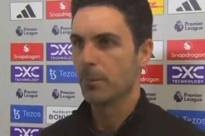 Mikel Arteta stomps off mid-Sky Sports interview after title question at Man Utd