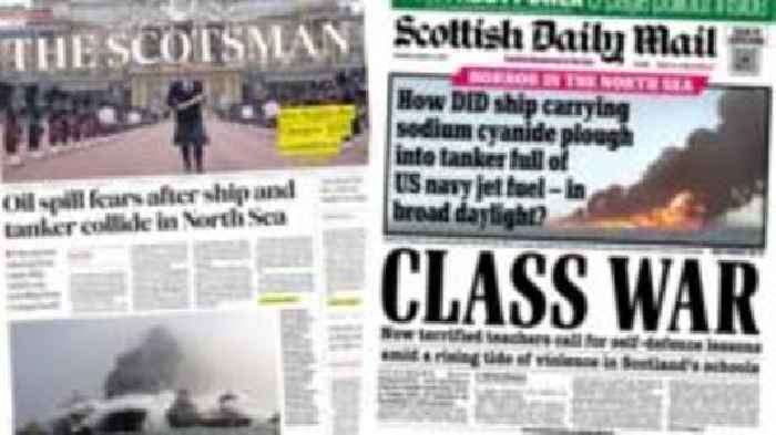 Scotland's papers: North Sea disaster and teachers' self-defence lessons