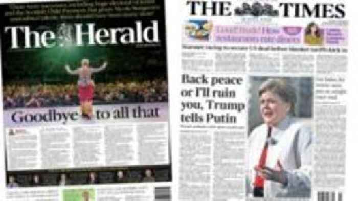 Scotland's papers: Sturgeon's goodbye and ceasefire demands