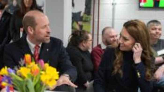 William and Kate meet injured players before Wales v England