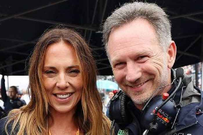 Geri Halliwell's husband Christian Horner smiles as he hangs out with her Spice Girls pal after name change