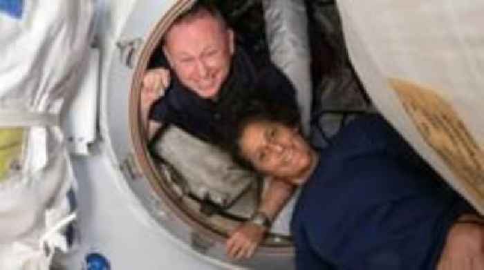 Moment stranded astronauts finally leave for Earth