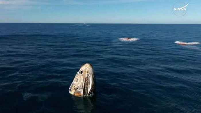 NASA astronauts splash down off Florida coast after nine months stuck in space