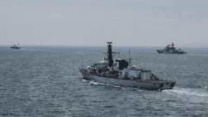 Royal Navy and RAF shadow Russian ships in UK waters