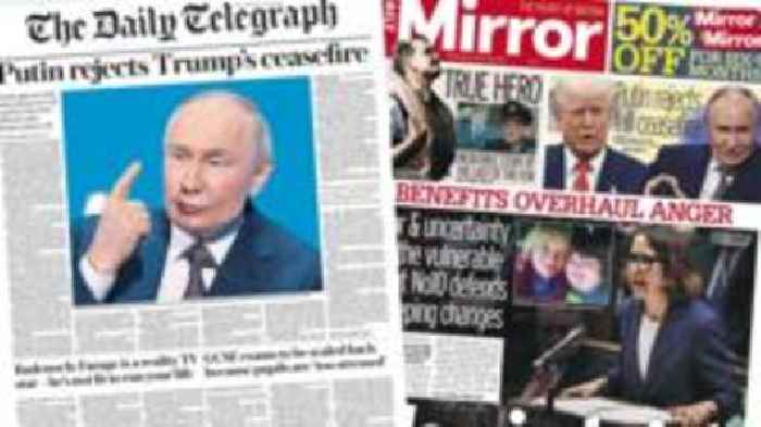 The Papers:  Ukraine truce hopes 'on a knife edge' and 'Worried sick'