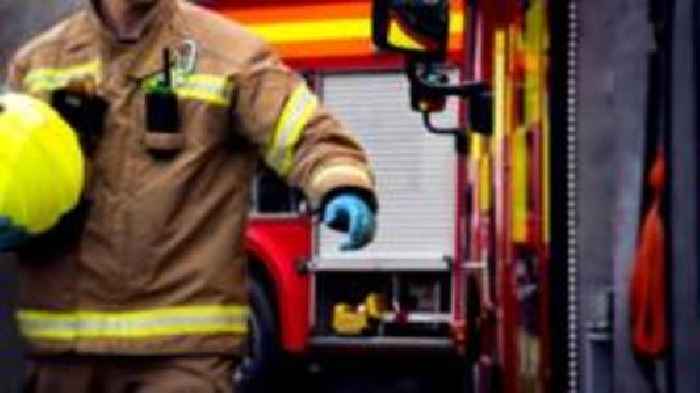 Firefighters tackling gorse fire in the Mournes