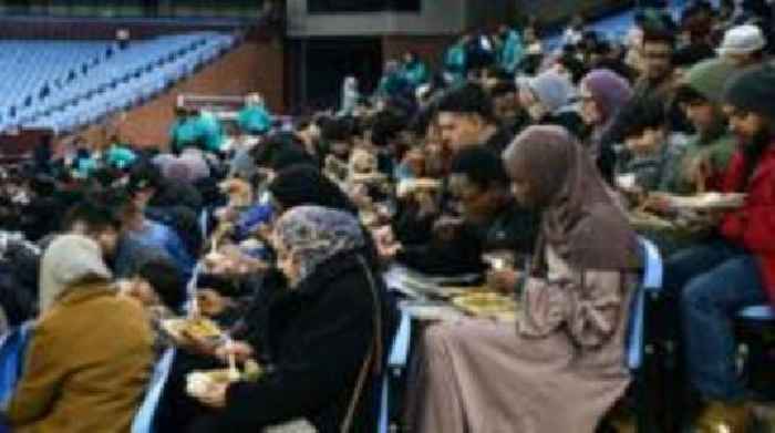 Hundreds attend community Iftar at football stadium