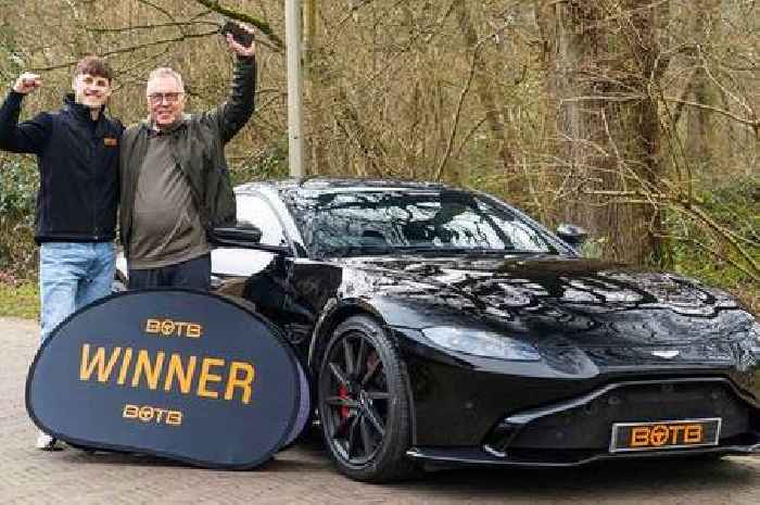 Essex grandad wins £72,000 Aston Martin after buying a raffle ticket for just 19p