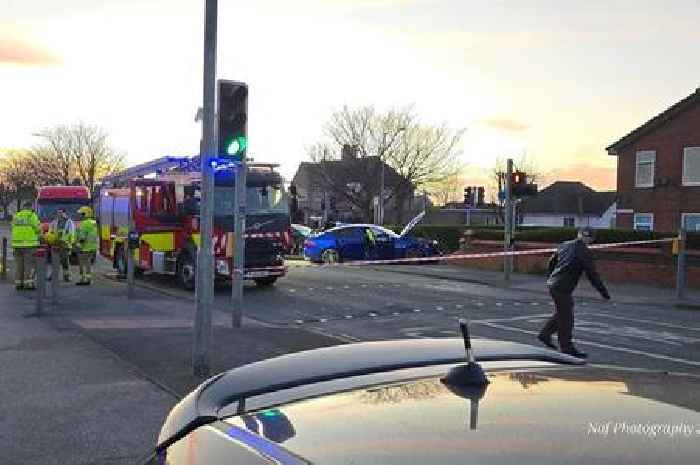 Fire engine on way to emergency involved in crash with two cars