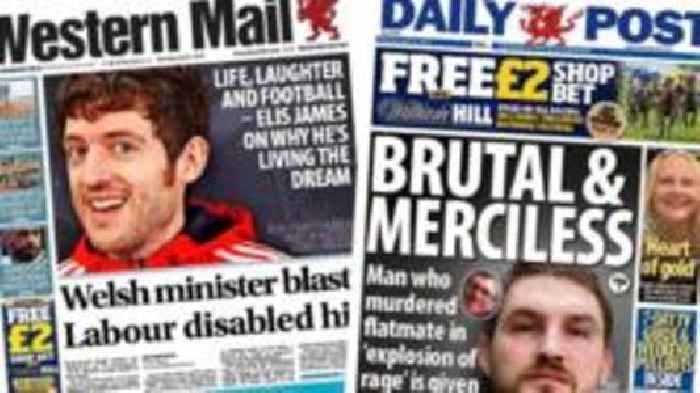 Wales' papers: Labour benefits row and 'merciless' killer jailed
