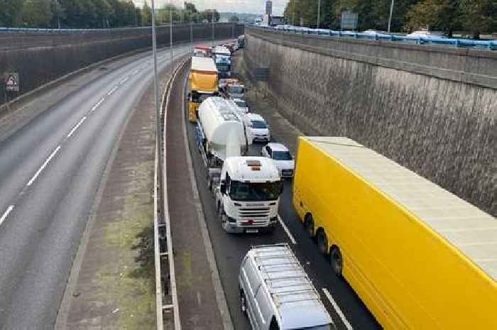 Live travel updates as A50 crash triggers delays and 'stuck lorry' blocks road