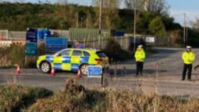 Recycling centre blaze sparked by flying embers