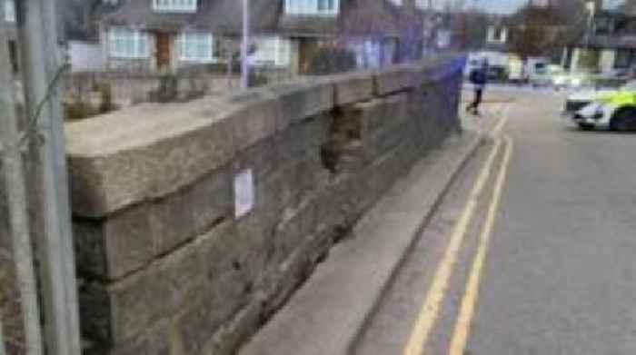 Rail disruption after car crashes into stone wall