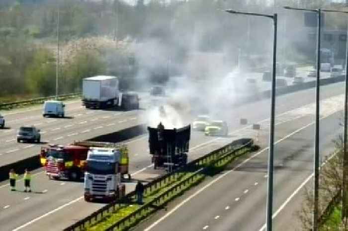 Live Kent M25 updates as lorry fire shuts part of motorway