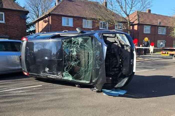 Teen arrested after police car rammed and Ford Focus flips in Bentilee chase
