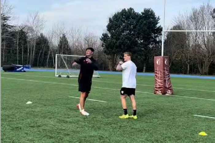 Louis Rees-Zammit turns up at Cardiff rugby pitch for training ahead of NFL return
