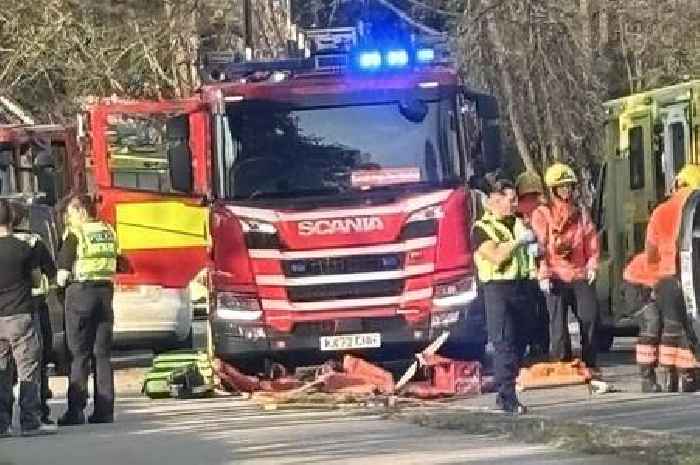 Woman taken to hospital after three-vehicle crash in Cambridgeshire village