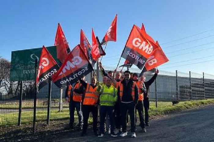 Airdrie whisky workers on the picket line after pay talks break down