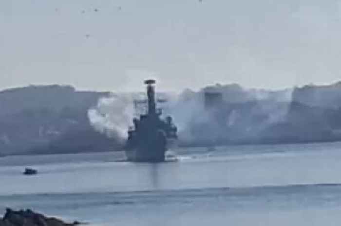 Royal Navy ship opens fire near UK city as residents 'startled' by blasts