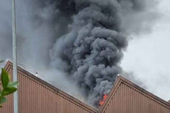 Huge fire at Glasgow industrial estate as smoke billows into sky