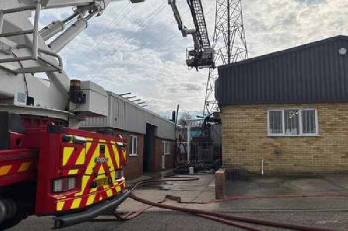 Huge fire breaks out at Colchester industrial estate as crews battle for hours