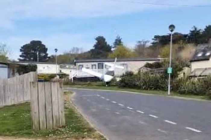 Plane crash lands at Isle of Wight holiday park as family watch in disbelief