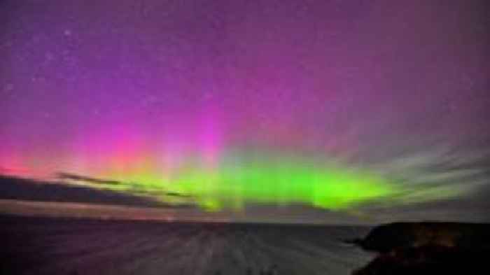 Northern Lights shine in UK skies