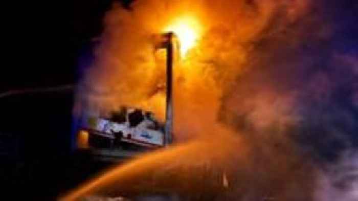 Large fire engulfs trailer full of waste in lay-by