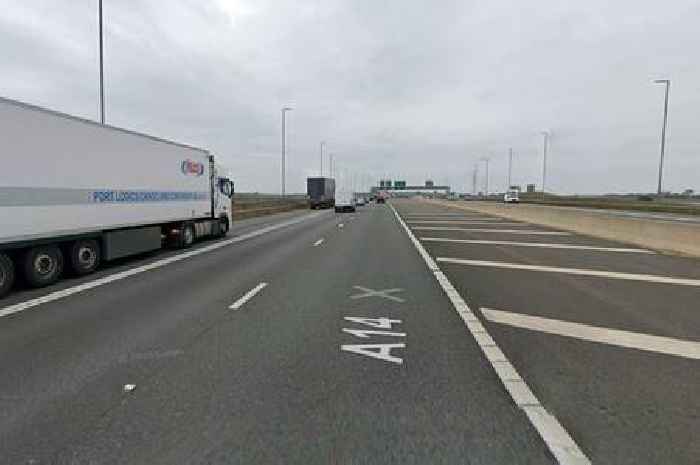 Firefighters cut person from lorry after crash on A14 near Huntingdon