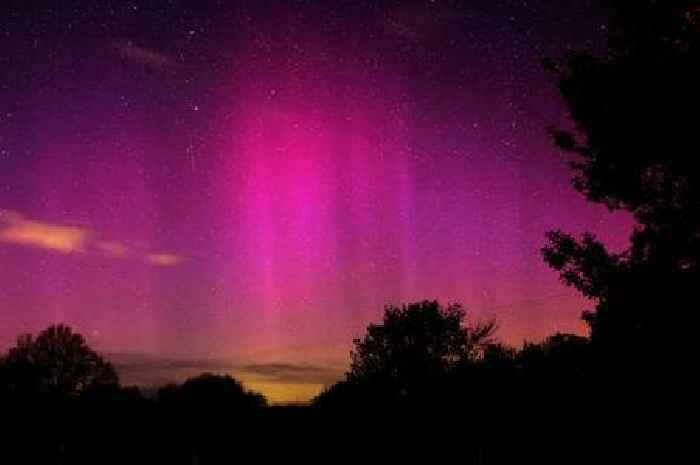 Northern Lights visible in Wales as skies turn pink