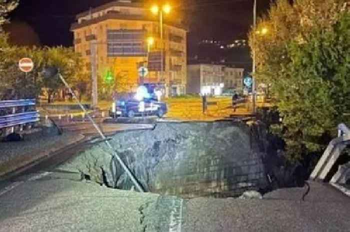 Dad and son killed after sinkhole swallows them whole in 'red alert' Italy floods