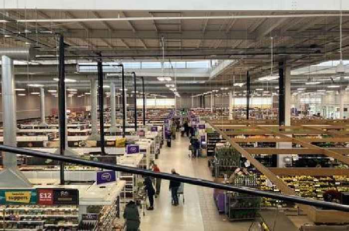 Inside the huge Essex Sainsbury's the largest in the UK with dozens of aisles