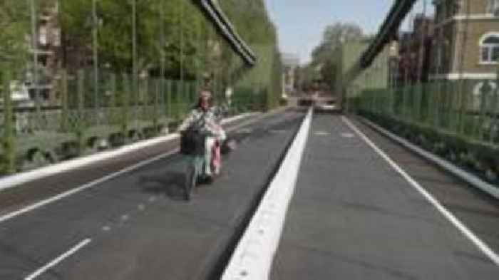 Hammersmith Bridge opens for cyclists after refurb