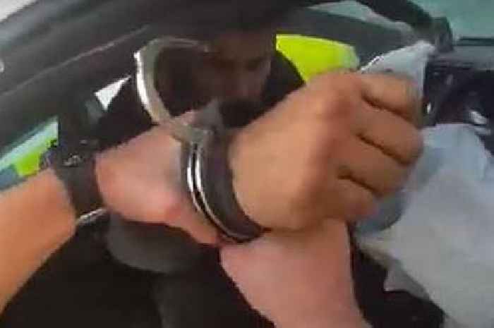 Moment Birmingham criminal rams police cars in bid to escape and admits 'it was stupid'