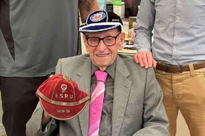 Oldest living former Bath Rugby player celebrates 100th birthday by receiving legacy cap