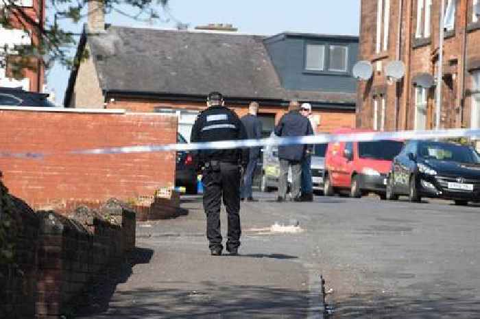 Police remain on scene of 'unexplained' death in Kilmarnock after man found dead in street