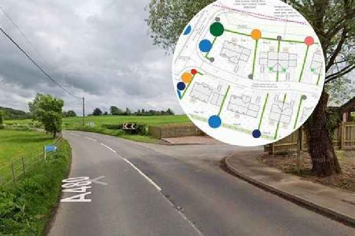 Plans for ten homes on field near A-road for hamlet