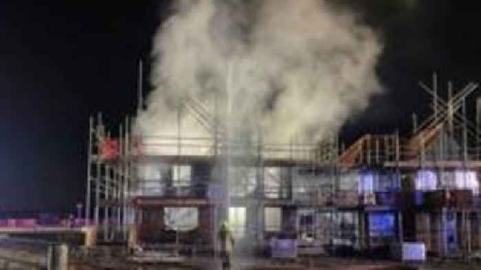 Fire tackled in unfinished house at building site