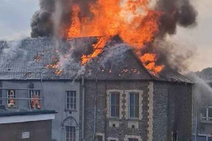 Fire service issues update after blaze rips through historic Welsh chapel