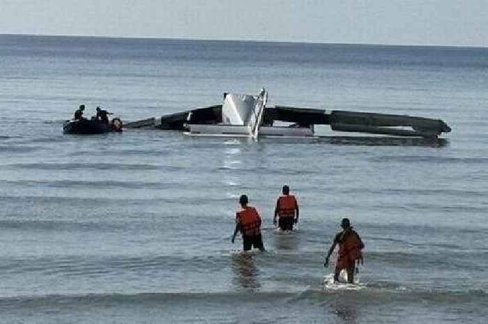 Plane crash horror as aircraft plunges into sea killing everyone on board